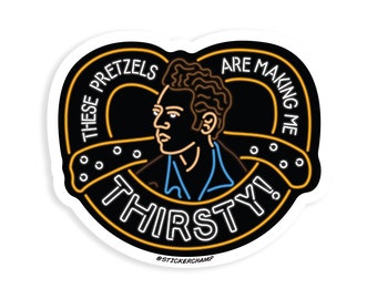 Deze pretzels maken me dorstig sticker