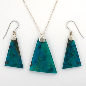 sets with Earrings and matching pendant Malachite Ray Mine collection
