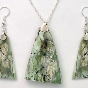 Chrysocolla (Nevada) collection - Sets of Earrings with matching Pendants