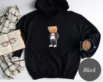 teddy bear hoodie mens