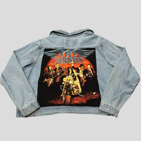 Reworked Aerosmith Denim Jacket