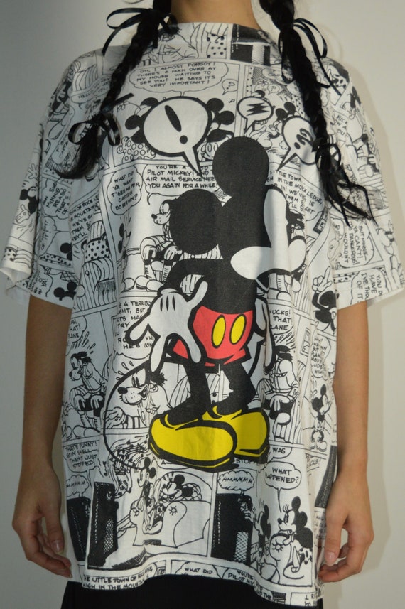 Vintage Mickey Mouse All Over Print Shirt - image 1