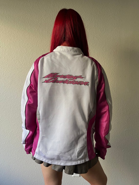 Vintage Harley Davidson Pink Moto Jacket