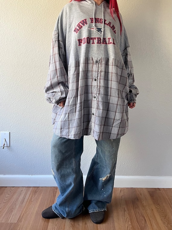 New England Patriots Flannel Hoodie - image 1