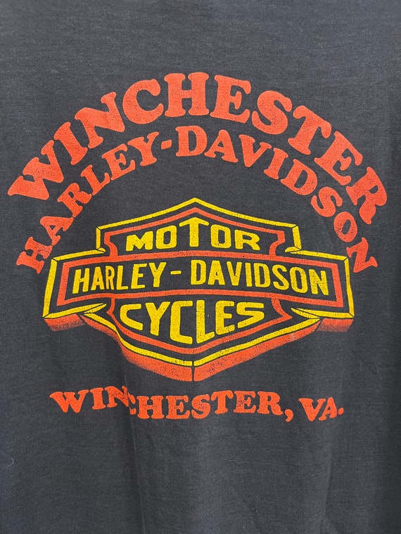 Vintage Harley Davidson 3D-Emblem Tee - image 4