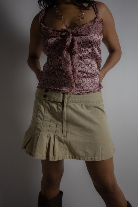 vintage mini skirt pleated Gem