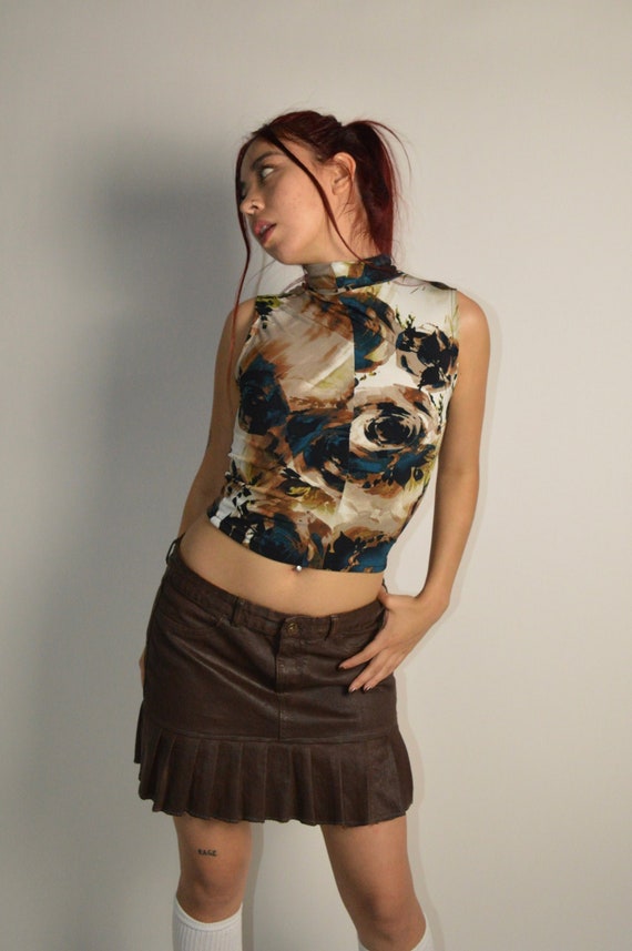 CROPPED JERSEY TURTLENECK FLOWER SHOWERS