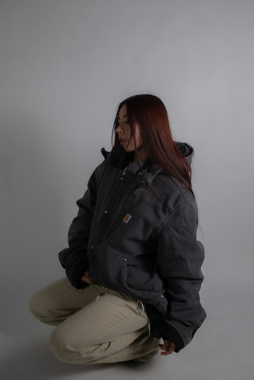Grey Carhartt Jacket Etsy