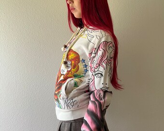 Vintage Ed Hardy Reversible Zip Up Jacket