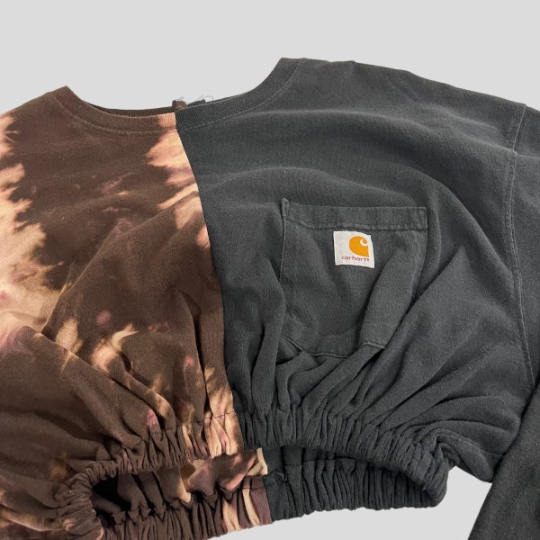 Reconstructed Carhartt Split Crop Top