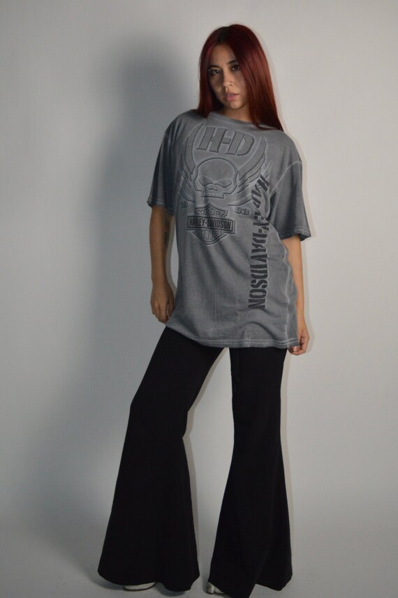 T-shirt Graphique Jamaïque & Harley Davidson - Taille XL Homme - Gris - Occasion Très Bon État
