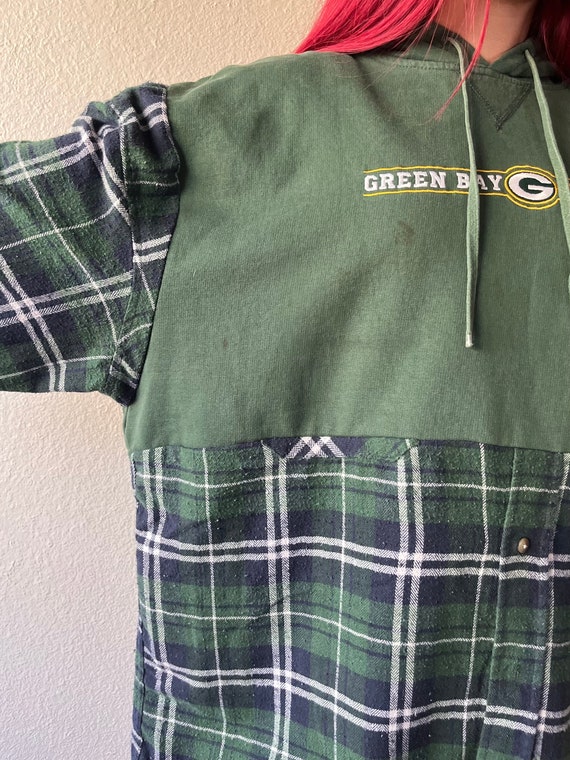 Green Bay Packers Flannel Hoodie - image 3