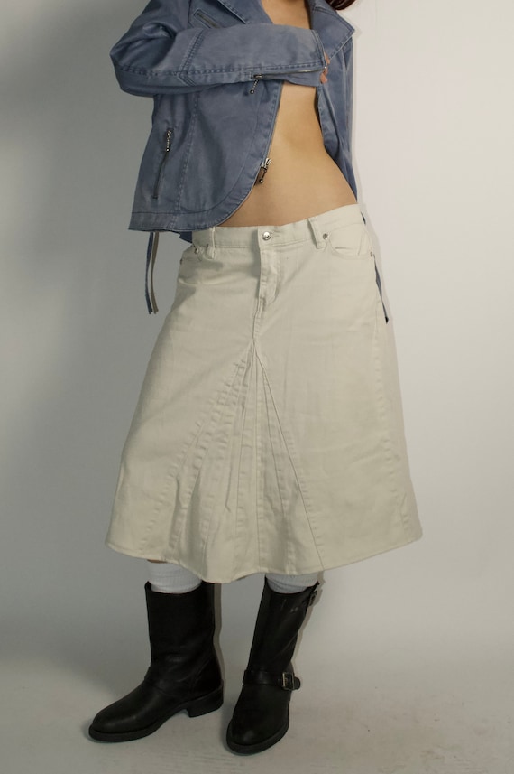 Vintage Goddess Jeans Beige Maxi Skirt