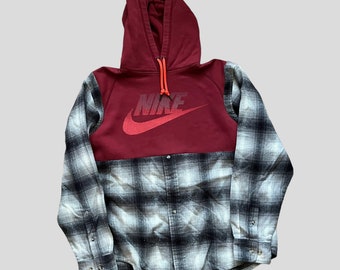 Reworked Nike Flannel Hoodie