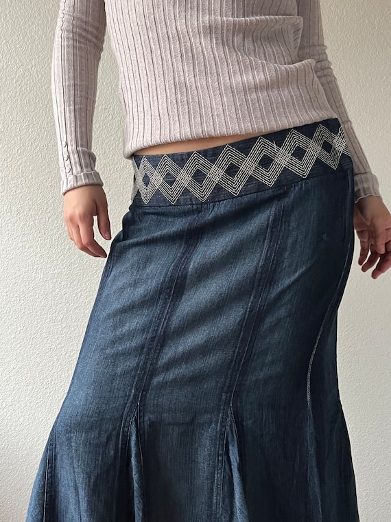 Vintage Bandolino Denim Maxi Skirt - image 2