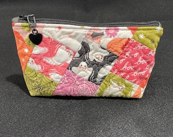Halloween Quilted Patchwork Cosmetic Pouch