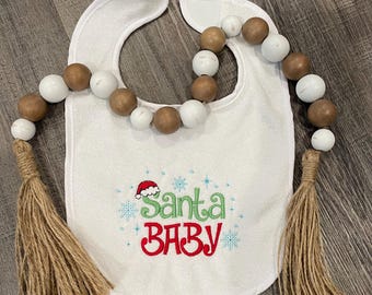 Santa Baby Bib