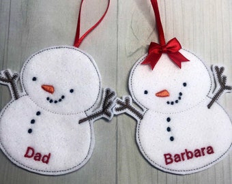 Feltie Snowman Ornament