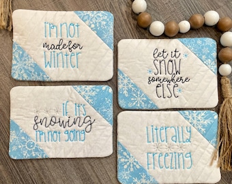 I Hate Winter Mug Rugs