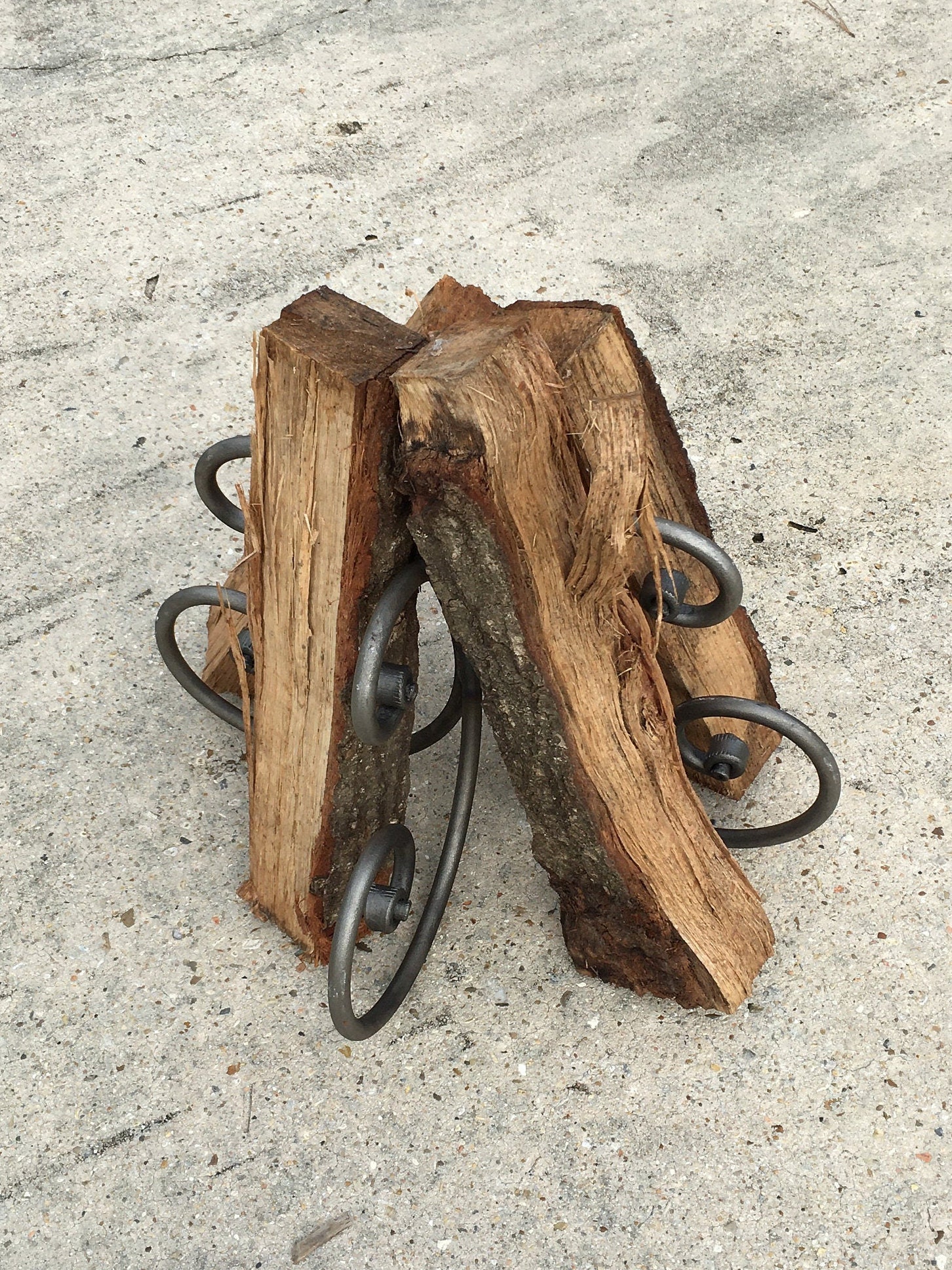 Fire Pit Starter, 11 Tall X 17.5 Base X 12.5 Across Top, Wood Stand