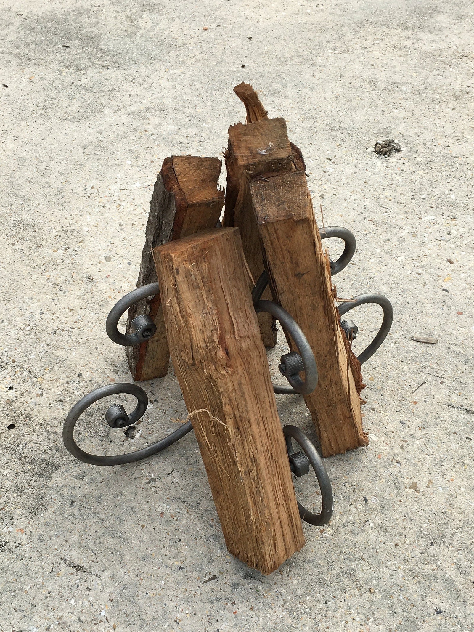 Fire Pit Starter, 11 Tall X 17.5 Base X 12.5 Across Top, Wood Stand