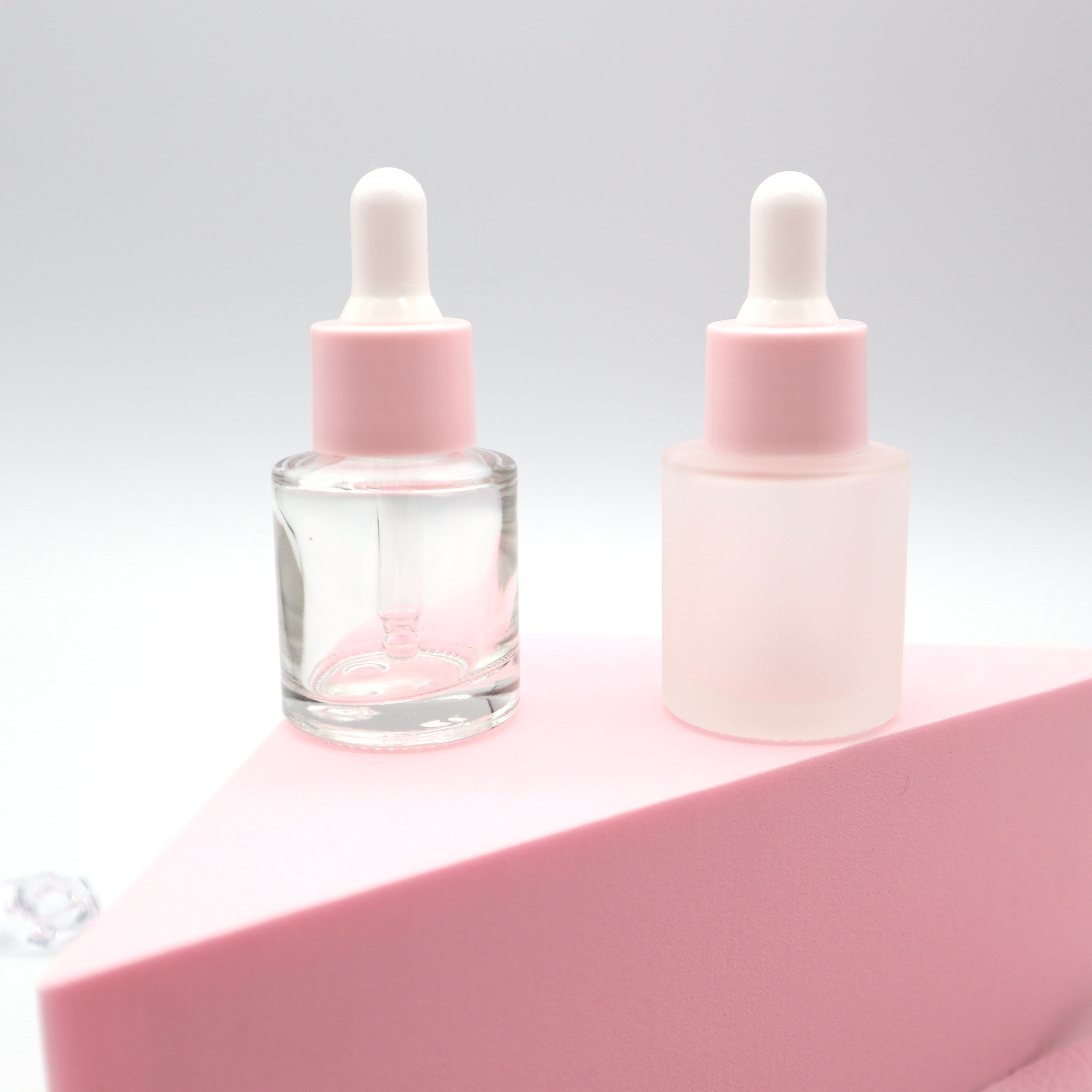 Pink matte dropper bottles essential oil bottles empty glass Etsy