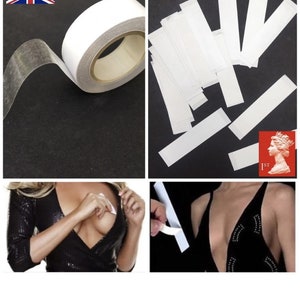  Booby Tape Double Sided Transparent Fashion Tape for Body &  Clothing, Hypoallergenic Strips with Waterproof Adhesive for All Day Hold,  36 Strips : Clothing, Shoes & Jewelry