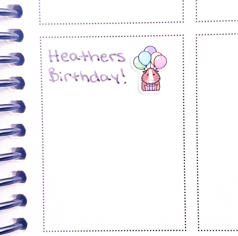 Stickers Planner Stickers Birthday Stickers Birthday Piggies Animal Stickers Guinea Pig Stickers Event Stickers