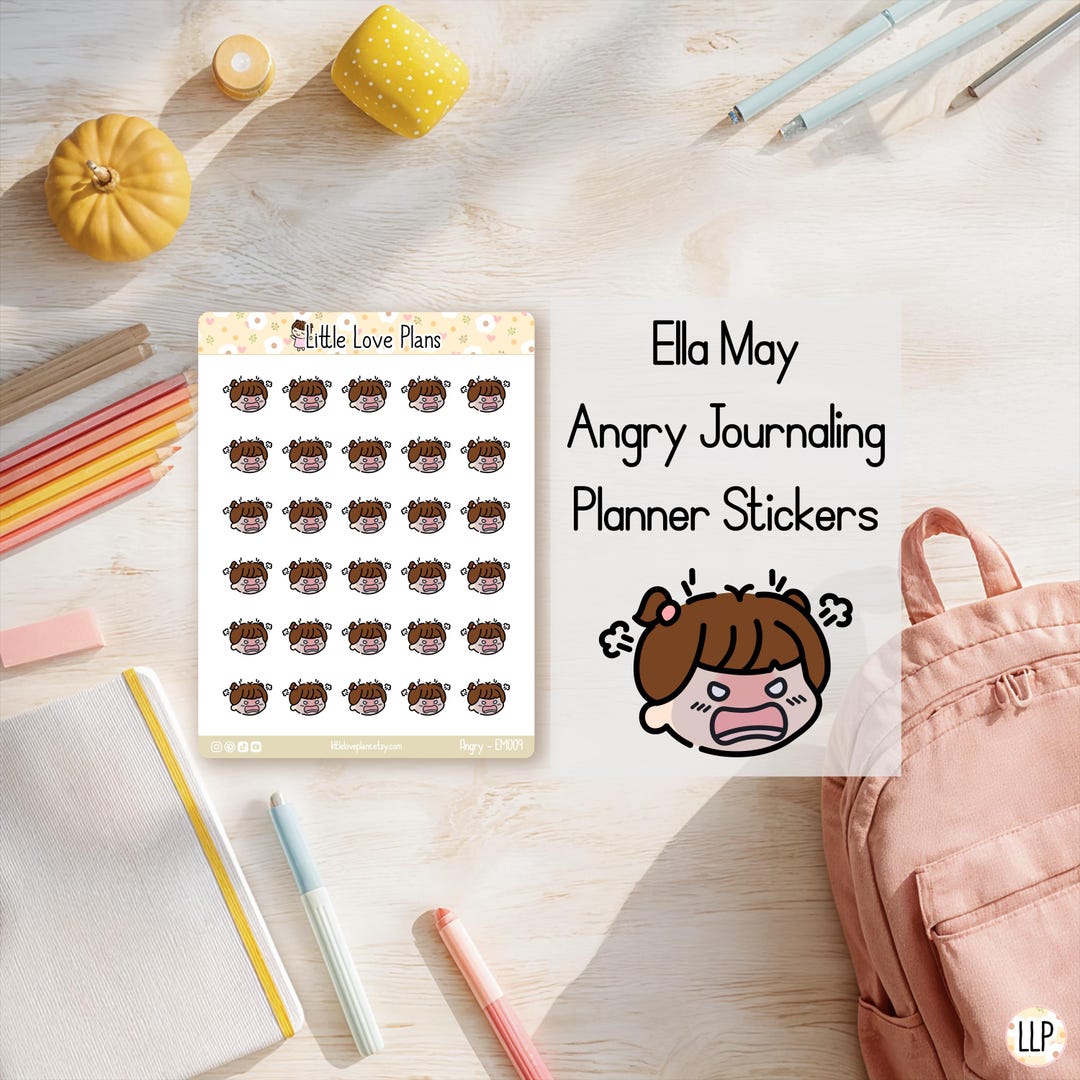 Kawaii Mood Planner Sticker, Emoji Planner Sticker, Mood Icons for ...