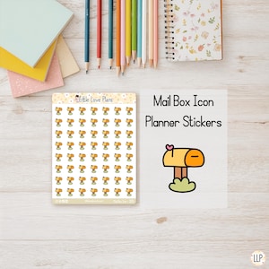 Mail Box Planner Stickers: Happy Mail Icons