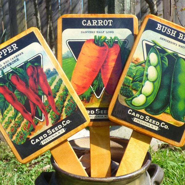 Vintage Garden Vegetable Markers