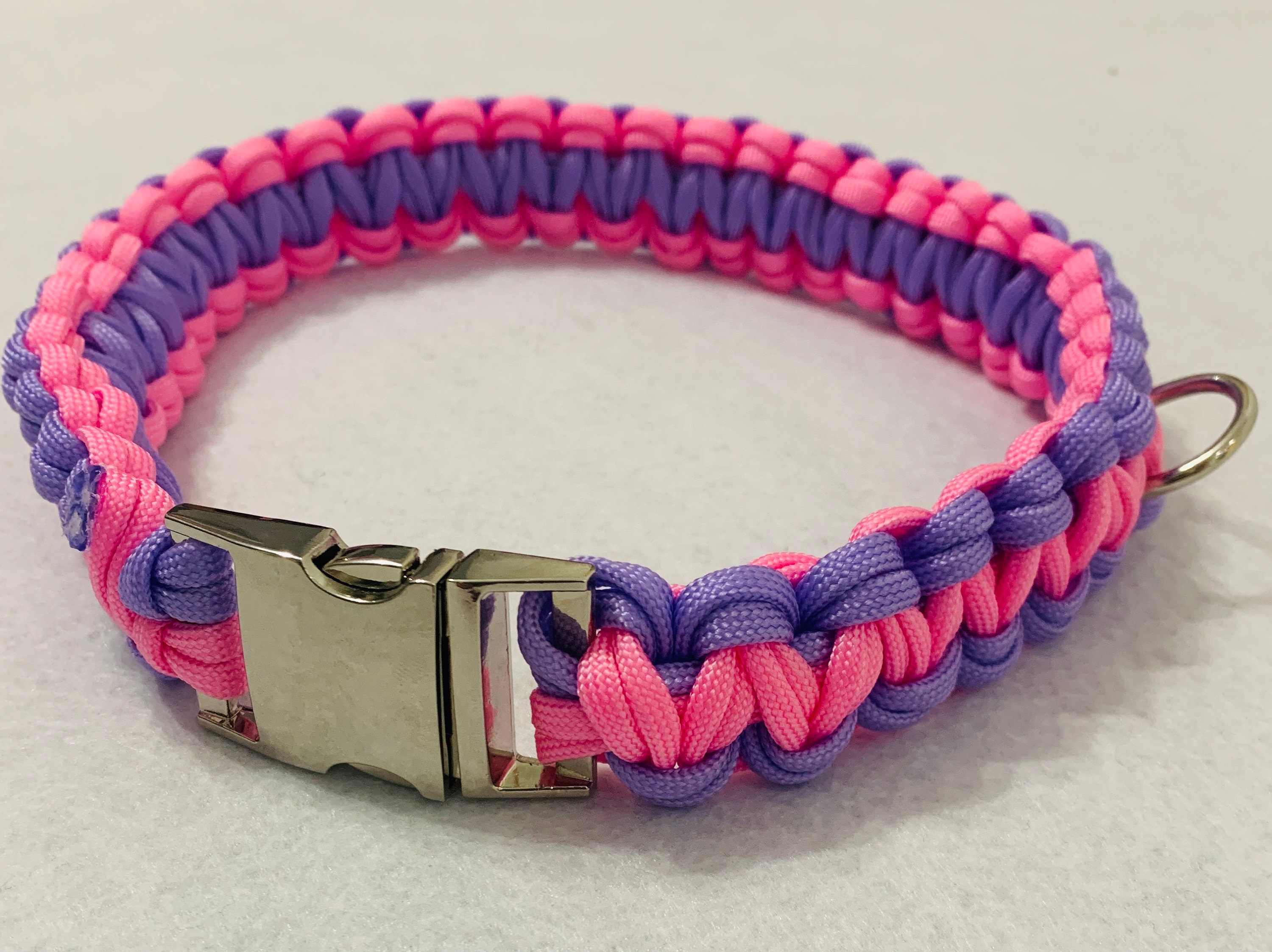 Braided dog collar cobra weave paracord dog collar with Etsy