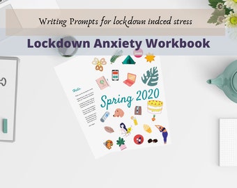 Lockdown Anxiety Workbook | Quarantine Stress journal | Digital Printable | Self-care Workbook | Self-help Worksheets | Wellness Workbook |