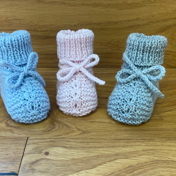 Chaussons layette bébé fait main