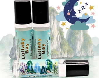 Lullaby Bay Perfume Oil | Sea Salt, Clary Sage & Lavender Fragrance | Calming Coastal Roll-On Perfume | Spa Inspired Perfume Oil