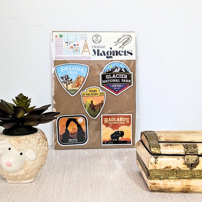 Travel Fridge Magnets – National Parks Camping Decor – Road Trip