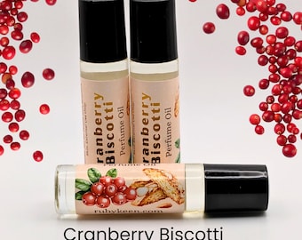 Aceite perfumado Cranberry Biscotti / Vainilla dulce Gourmand, 7 ml Roll-on