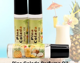 Piña Colada Perfume Oil | Tropical Coconut & Pineapple Fragrance | Beach Vacation Scent | Summer Roll-On Perfume | Handmade Perfume Oil