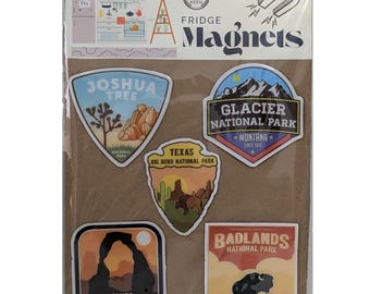 Imanes de nevera para viajes – Decoración de camping en parques nacionales – Imanes de cocina para viajes por carretera – Regalo para amantes de la aventura