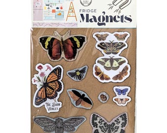 Imanes de nevera con temática natural, decoración de cocina, imanes de mariposas - Imanes de nevera