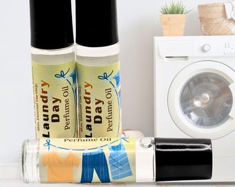Laundry Day Perfume Oil | Fresh Rain & Cotton Fragrance | Clean Linen Scent | Fresh Laundry Roll-On Perfume | Handmade Perfume Oil
