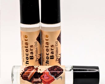 Chocolate Bars Perfume Oil | Rich Chocolate Fragrance | Sweet Milk & White Chocolate Scent | Gourmand Roll-On Perfume | 7 ml Roll-On Scent