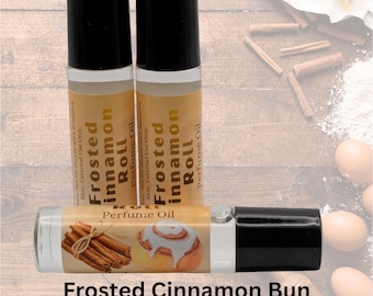 Aceite perfumado con aroma a rollo de canela glaseado / Fragancia dulce de rollo de panadería / Aroma gourmand de vainilla y canela / 7 ml