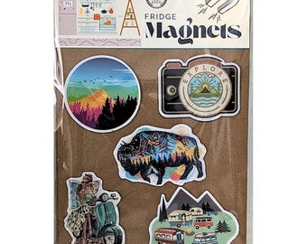 Imanes de nevera para viajes – Decoración para camping en autocaravana – Imanes de cocina para viajes por carretera – Regalo para amantes de la aventura