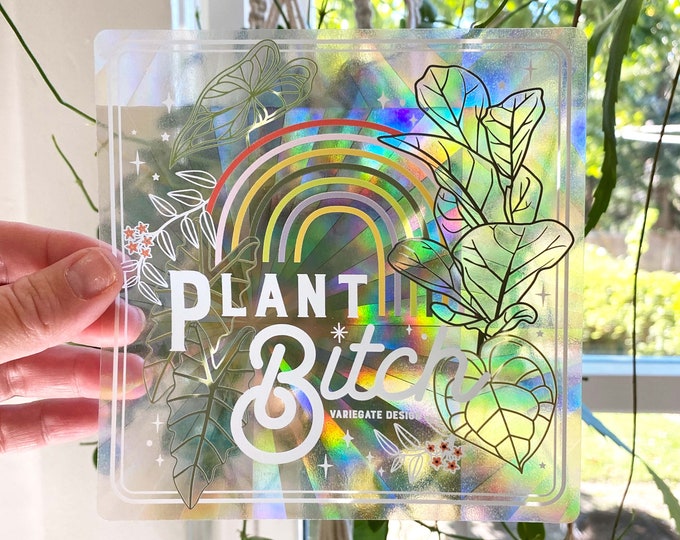 STICKER | Plant Bitch | Rainbow Making Suncatcher Window Decal