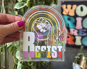 STICKER | Rainbow RESIST | Rainbow Making Suncatcher Window Decal