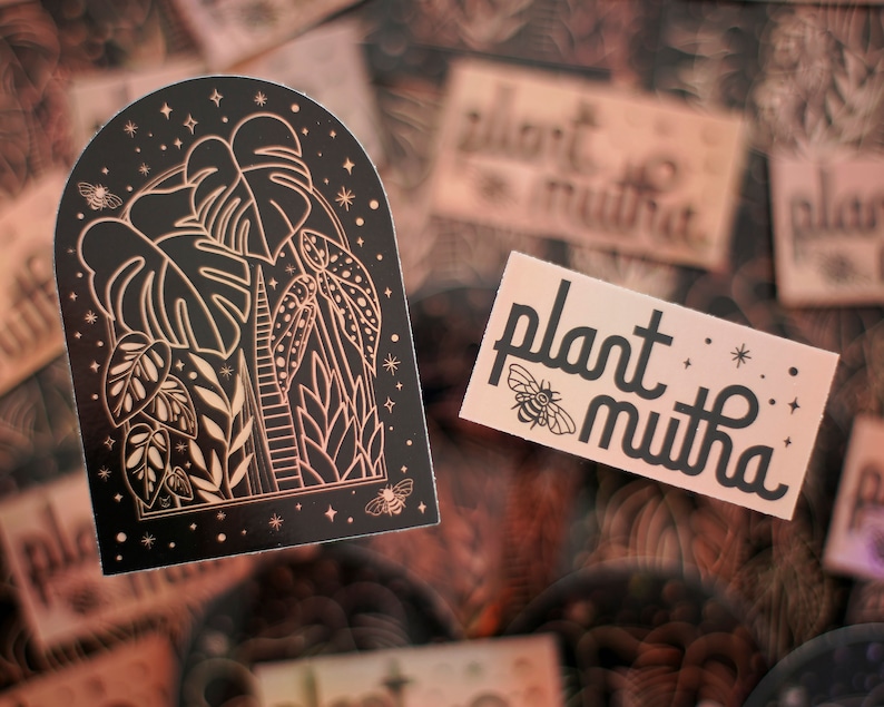 STICKER Holographic Plant Mutha Set image 1