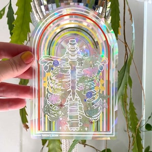 STICKER | Flowers Shall Grow | Rainbow Making Suncatcher Window Decal