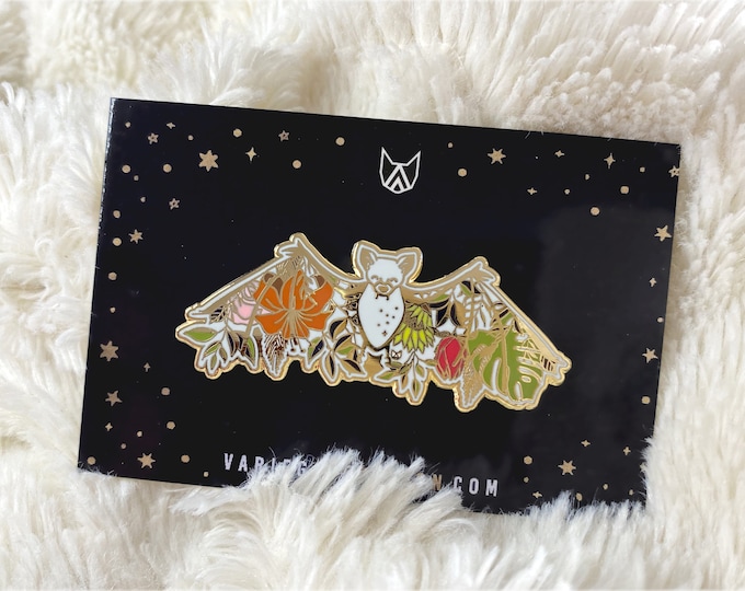 HARD ENAMEL PIN | Moonlight pollinator bat
