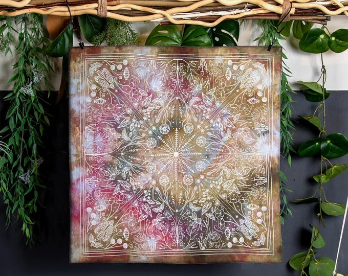 Flowers Shall Grow Bandana | Ice Dyed